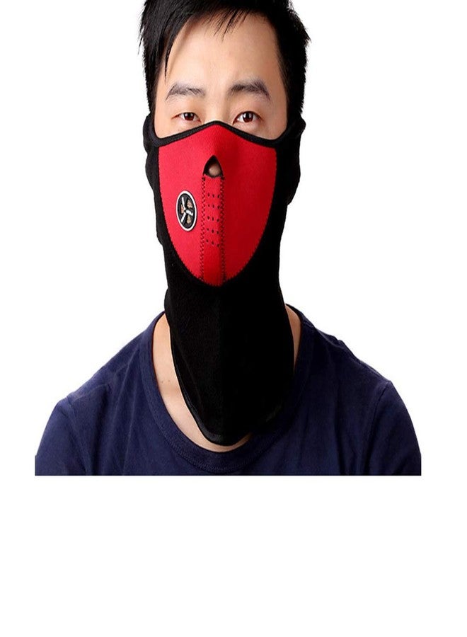 Futaba Outdoor Winter Fleece Half Face Mask - Red - Image 1